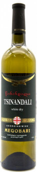 Вино белое Megobari Tsinandali 0,75L