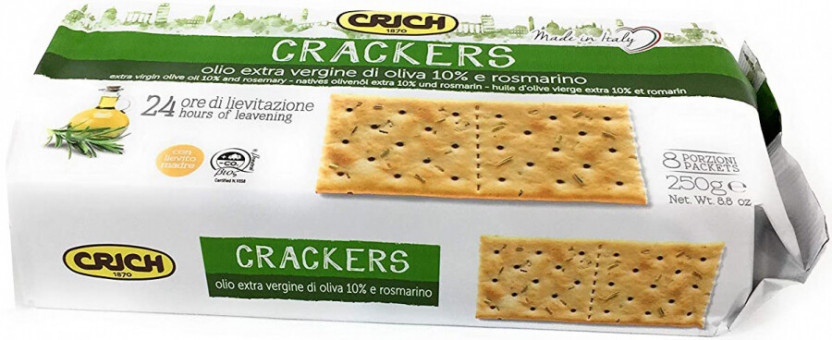 "CRICH" Crackers extra virgin olive oil & rosemary, 250 г