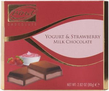 Молочный шоколад Bind со вкусом йогурта и клубники 80г