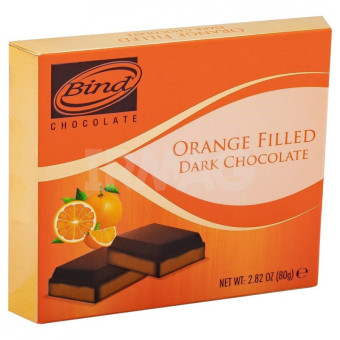 Темный шоколад Bind с апельсиновым ганашем 80г