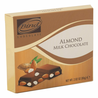 Молочный шоколад Bind с миндалем 80г