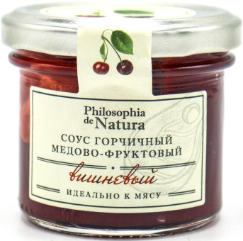 Соус горчичный медово-фруктовый "Вишневый" Philosophia de Naura 100г