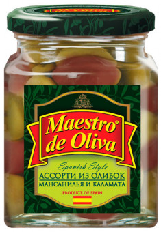 Оливки "Maestro de Oliva" Spanish style Ассорти из оливок 270 г