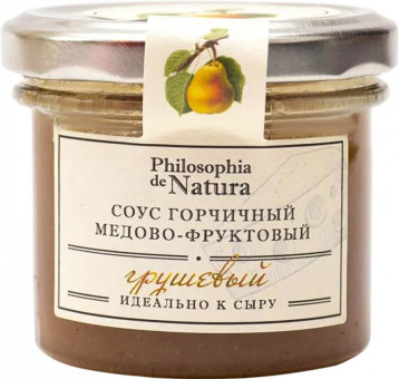Соус горчичный медово-фруктовый "Грушевый" Philosophia de Naura 100г