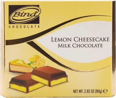 Молочный шоколад Bind со вкусом лимонного чизкейка 80г